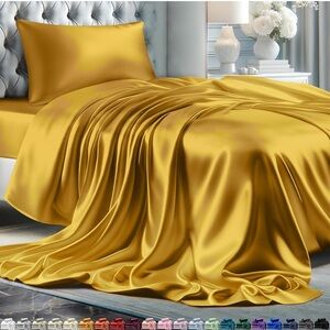 Brand new Satin Bed Sheets - 3 Piece Luxury Silky Twin Size Bedding Set - Softer